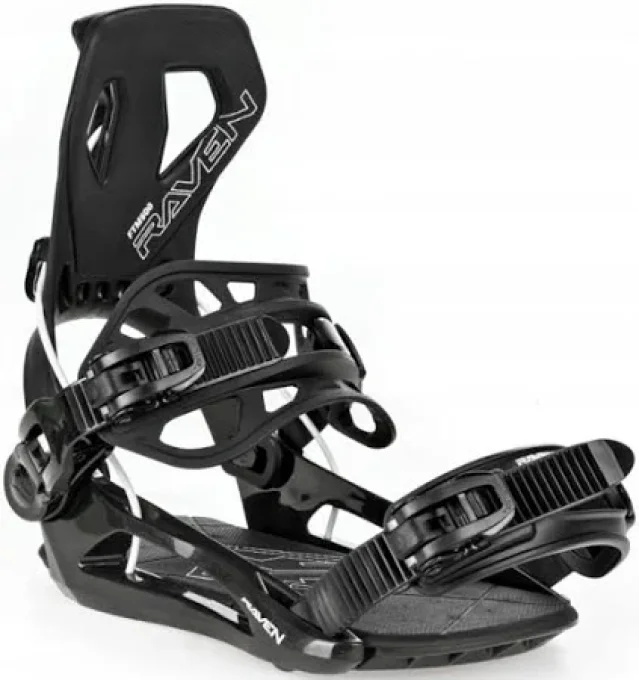 Pack snowboard Raven Lupus 163W + Fixations entrée arrière Raven FTM500 taille XL  