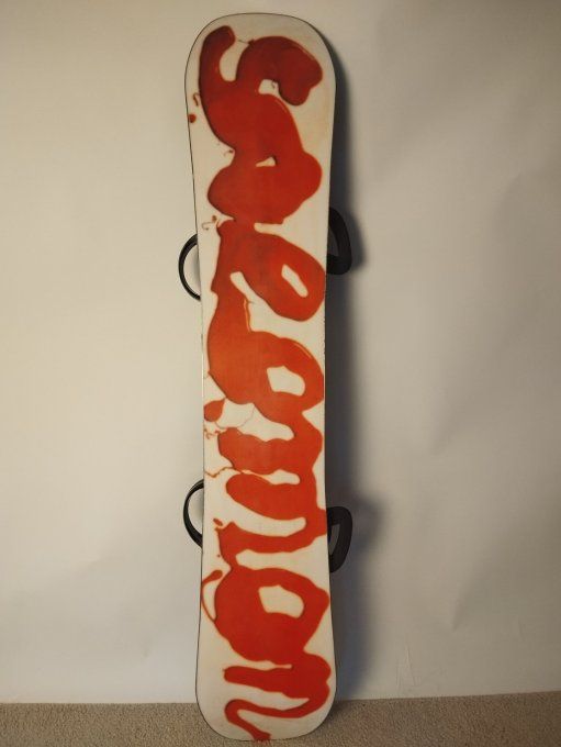 Pack Snowboard Occasion Salomon Sabotage Classiks 154 + Fixations Burton Custom L 