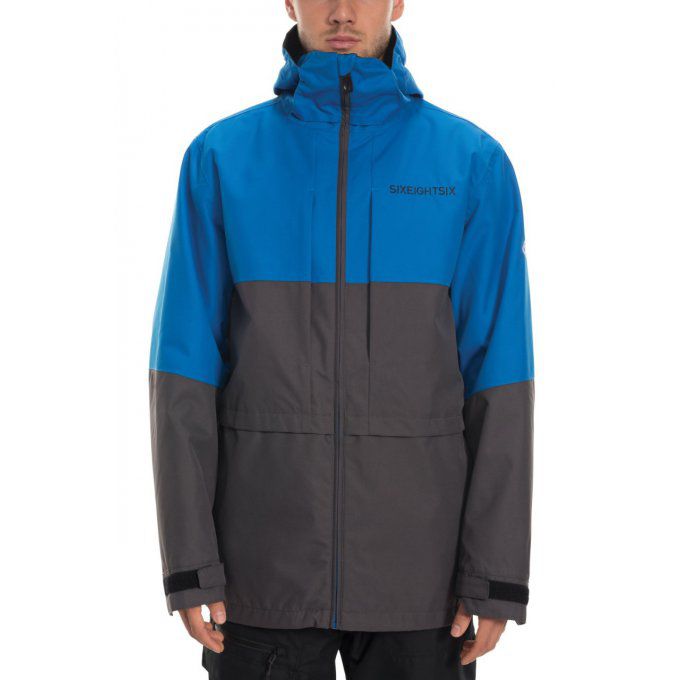 Veste de snowboard 686 Smarty Strata-Blue Colorblock