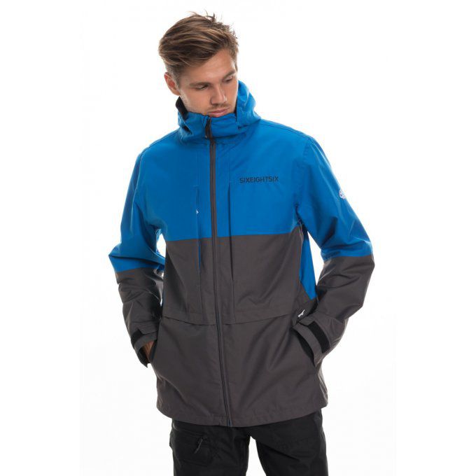 Veste de snowboard 686 Smarty Strata-Blue Colorblock